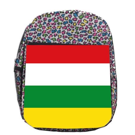 Mochila LUNARES ESTAMPADO bandera de la rioja españa comunidad autonoma escolar personalizado picnic excursión deporte