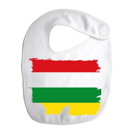 Babero colores bandera de la rioja españa comunidad autonoma personalizado bebe