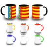 Taza colores bandera de valencia españa comunidad autonoma color personalizada