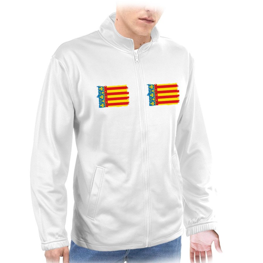 CHAQUETA TECNICA 2 IMPRESIONES bandera de valencia españa comunidad autonoma  personalizada