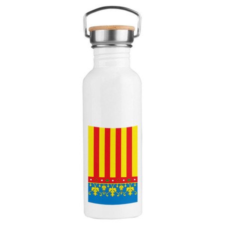 Bidón 750 ml acero inoxidable estilo retro bandera de valencia españa comunidad autonoma deporte deportivo botella