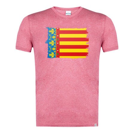 CAMISETA Roja mezcla bandera de valencia españa comunidad autonoma moda verano tshirt