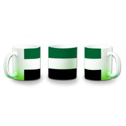 Taza con degradado bandera de extremadura españa comunidad autonoma color personalizada