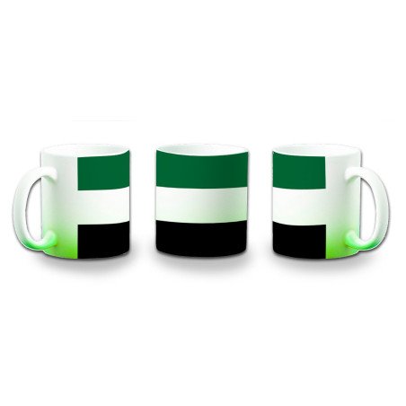 Taza con degradado bandera de extremadura españa comunidad autonoma color personalizada