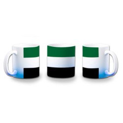 Taza con degradado bandera de extremadura españa comunidad autonoma color personalizada