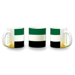 Taza con degradado bandera de extremadura españa comunidad autonoma color personalizada