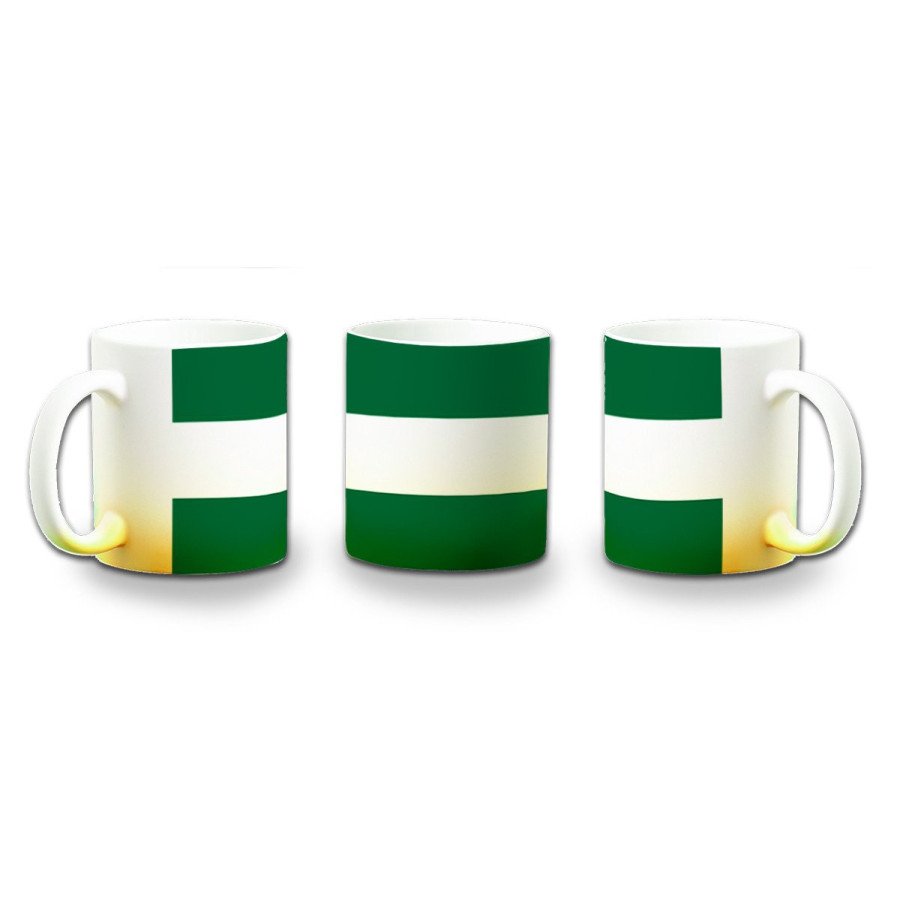 Taza con degradado bandera de andalucia españa comunidad autonoma color personalizada