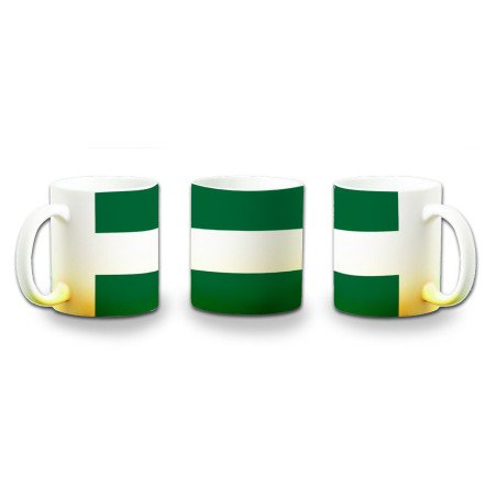 Taza con degradado bandera de andalucia españa comunidad autonoma color personalizada