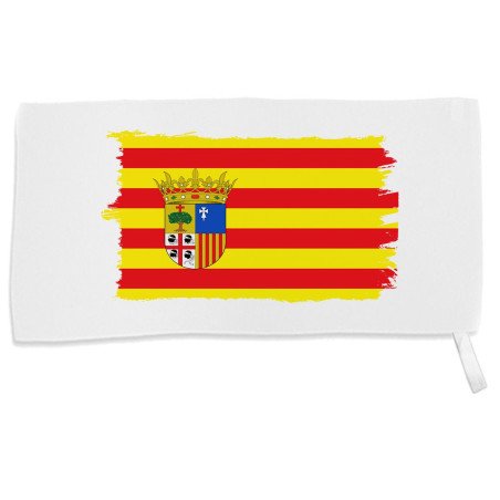 Toalla gimnasio gym absorbente bandera de aragon españa comunidad autonoma suave con bolsita