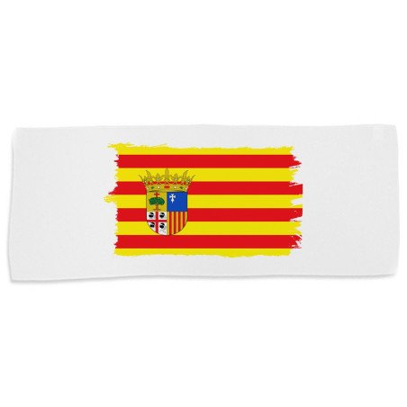 Toalla gimnasio gym absorbente bandera de aragon españa comunidad autonoma suave con bolsita