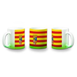 Taza con degradado bandera de aragon españa comunidad autonoma color personalizada