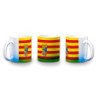 Taza con degradado bandera de aragon españa comunidad autonoma color personalizada