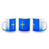 Taza con degradado bandera de asturias españa comunidad autonoma color personalizada