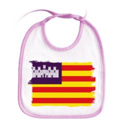Babero colores bandera de baleares españa comunidad autonoma personalizado bebe