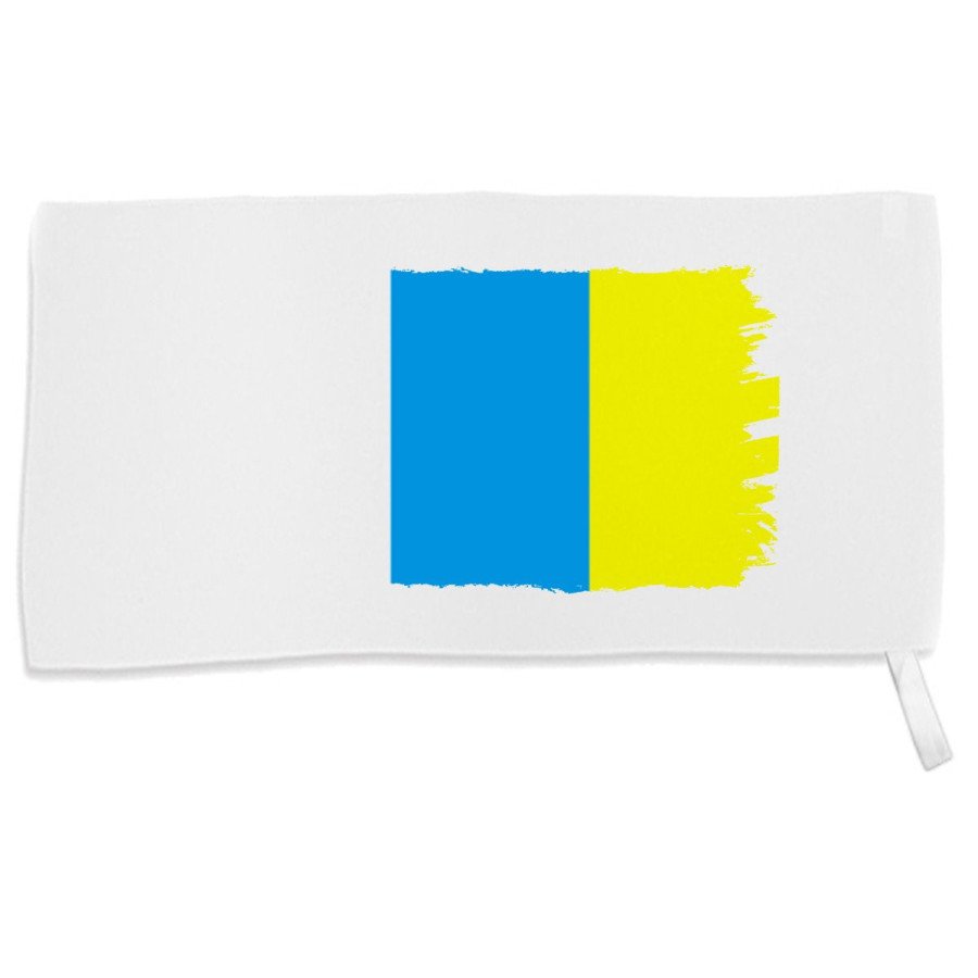 Toalla gimnasio gym absorbente bandera de canarias españa comunidad autonoma suave con bolsita