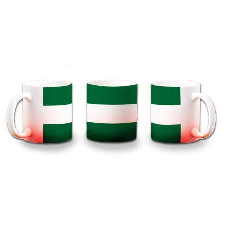 Taza con degradado bandera de andalucia españa comunidad autonoma color personalizada