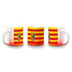 Taza con degradado bandera de aragon españa comunidad autonoma color personalizada