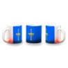 Taza con degradado bandera de asturias españa comunidad autonoma color personalizada