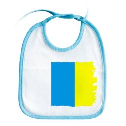 Babero colores bandera de canarias españa comunidad autonoma personalizado bebe