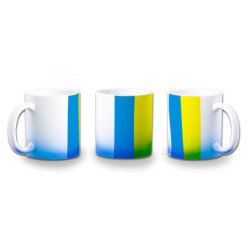 Taza con degradado bandera de canarias españa comunidad autonoma color personalizada