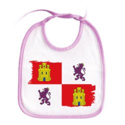Babero colores bandera de castilla y leon españa comunidad autonoma personalizado bebe