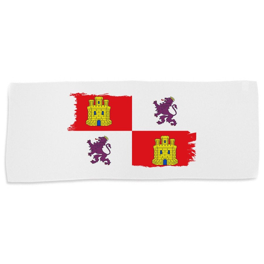 Toalla gimnasio gym absorbente bandera de castilla y leon españa comunidad autonoma suave con bolsita
