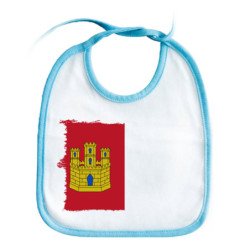 Babero colores bandera castilla la mancha españa comunidad autonoma personalizado bebe