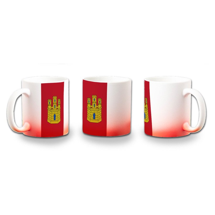 Taza con degradado bandera castilla la mancha españa comunidad autonoma color personalizada