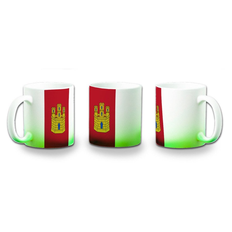 Taza con degradado bandera castilla la mancha españa comunidad autonoma color personalizada