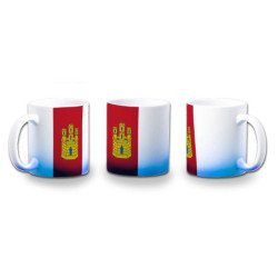 Taza con degradado bandera castilla la mancha españa comunidad autonoma color personalizada