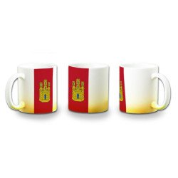 Taza con degradado bandera castilla la mancha españa comunidad autonoma color personalizada