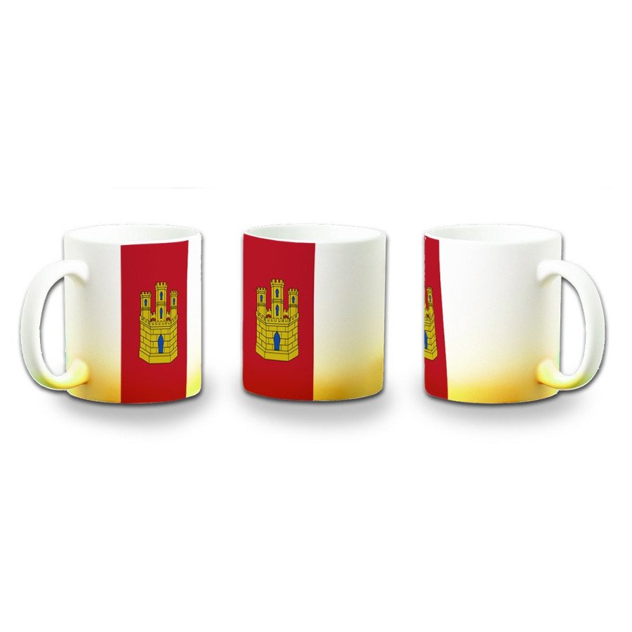 Taza con degradado bandera castilla la mancha españa comunidad autonoma color personalizada