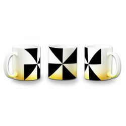 Taza con degradado bandera de ceuta españa comunidad autonoma color personalizada