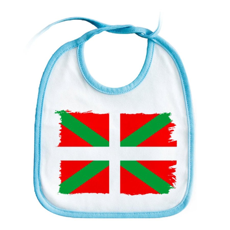 Babero colores bandera de euskadi españa comunidad autonoma vasca personalizado bebe