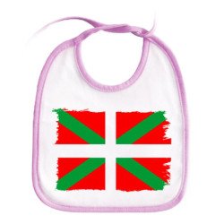 Babero colores bandera de euskadi españa comunidad autonoma vasca personalizado bebe