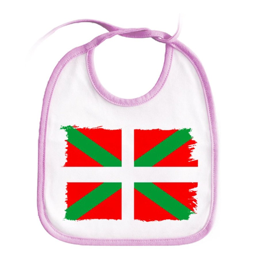 Babero colores bandera de euskadi españa comunidad autonoma vasca personalizado bebe