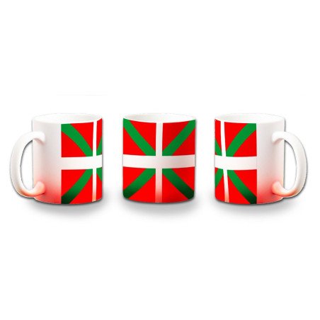 Taza con degradado bandera de euskadi españa comunidad autonoma vasca color personalizada