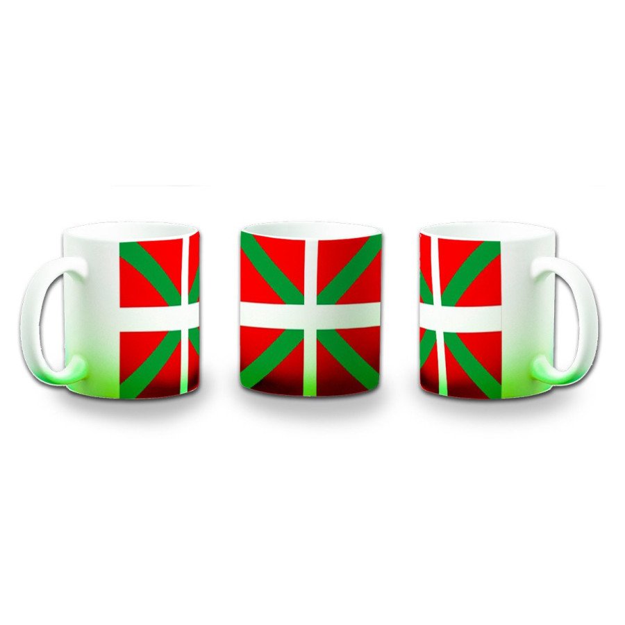 Taza con degradado bandera de euskadi españa comunidad autonoma vasca color personalizada