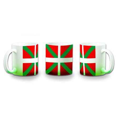 Taza con degradado bandera de euskadi españa comunidad autonoma vasca color personalizada