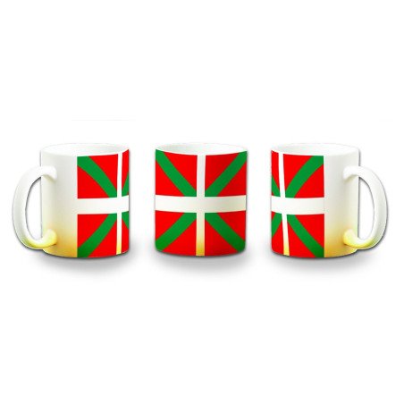 Taza con degradado bandera de euskadi españa comunidad autonoma vasca color personalizada