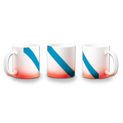 Taza con degradado bandera de galicia españa comunidad autonoma color personalizada
