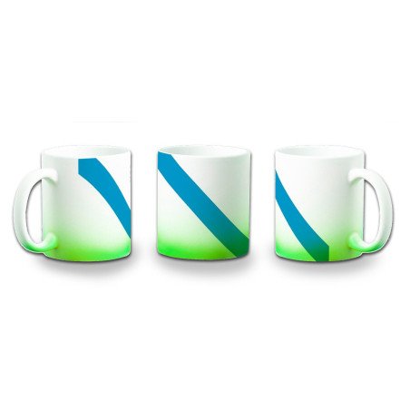 Taza con degradado bandera de galicia españa comunidad autonoma color personalizada