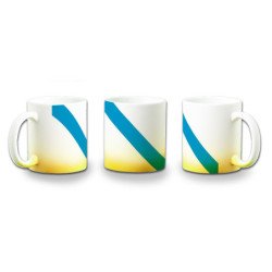 Taza con degradado bandera de galicia españa comunidad autonoma color personalizada