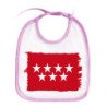Babero colores bandera de madrid españa comunidad autonoma personalizado bebe
