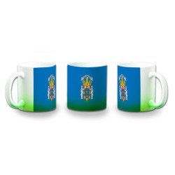 Taza con degradado bandera de melilla españa comunidad autonoma color personalizada