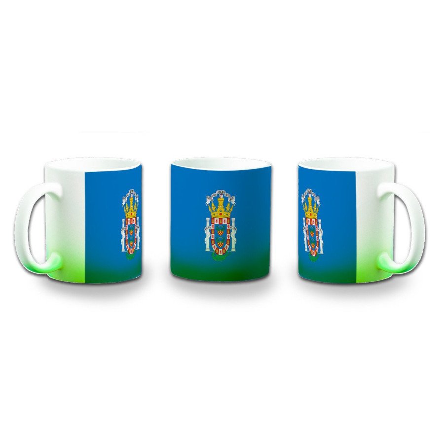 Taza con degradado bandera de melilla españa comunidad autonoma color personalizada