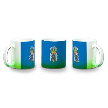 Taza con degradado bandera de melilla españa comunidad autonoma color personalizada