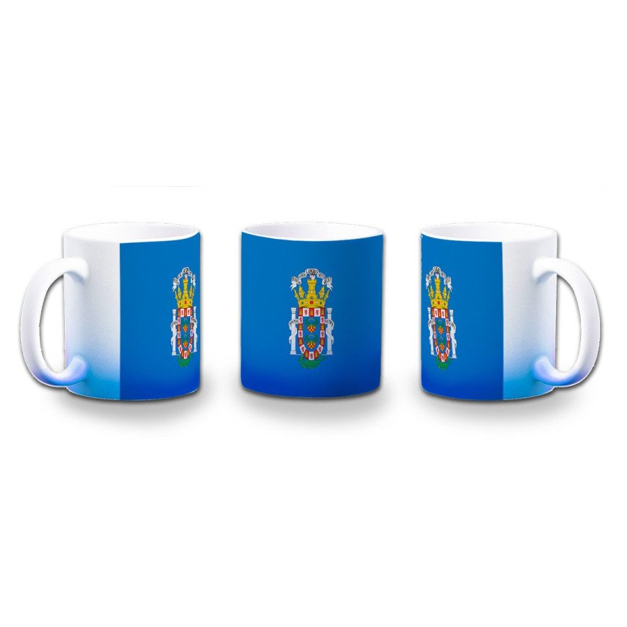 Taza con degradado bandera de melilla españa comunidad autonoma color personalizada