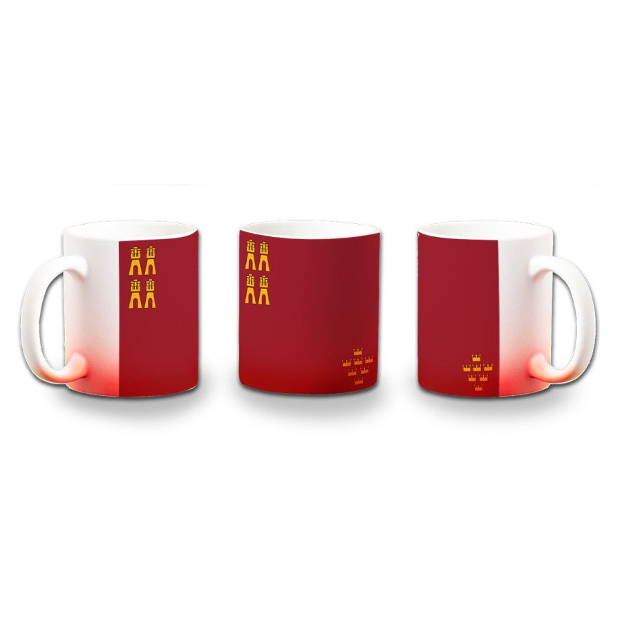 Taza con degradado bandera de murcia españa comunidad autonoma color personalizada