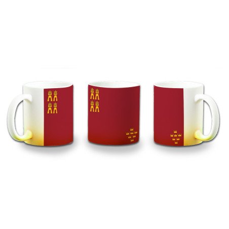 Taza con degradado bandera de murcia españa comunidad autonoma color personalizada